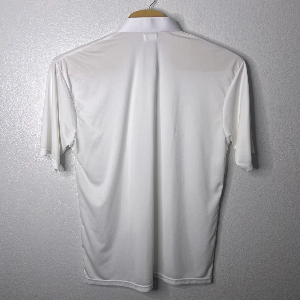 Collars & Co Men White Short Sleeve Dress Collar Polo Shirt Size 2XL Performance - Picture 3 of 7